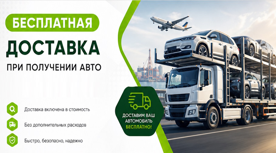 Акция! Бесплатная доставка по Борзе при получении авто